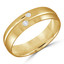 7 MM Diamond Mens Wedding Band in Yellow Gold (MDVB0998)