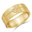 8 MM Diamond Mens Wedding Band in Yellow Gold (MDVB1010)