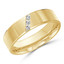 6 MM Diamond Mens Wedding Band in Yellow Gold (MDVB1014)