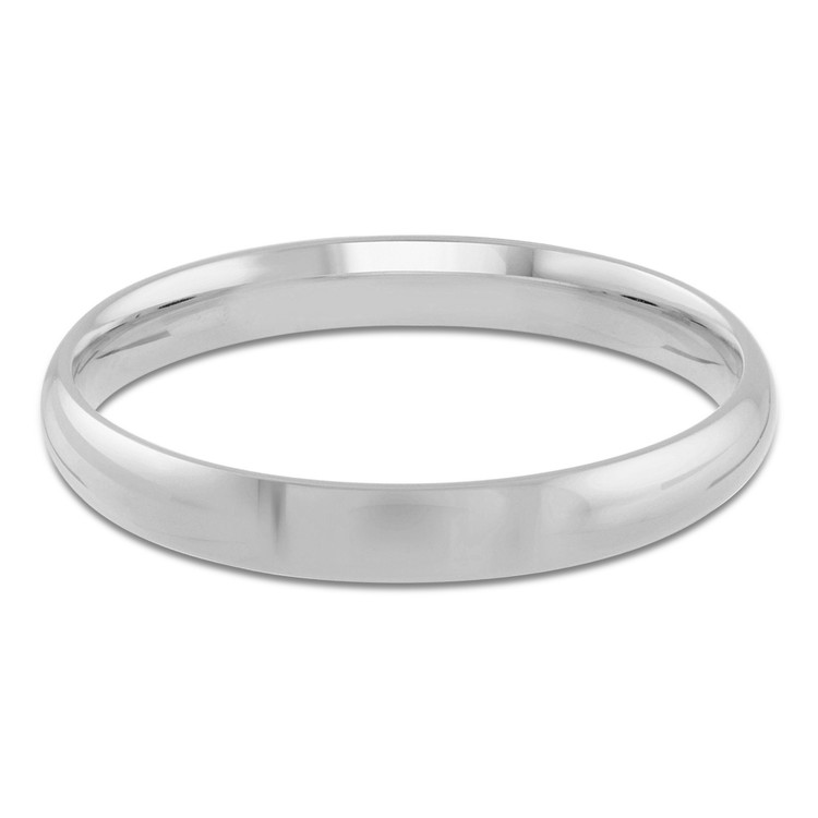 3 MM Comfort Fit Classic Womens Wedding Band in White Gold (MDVBC0001-3MM-W)