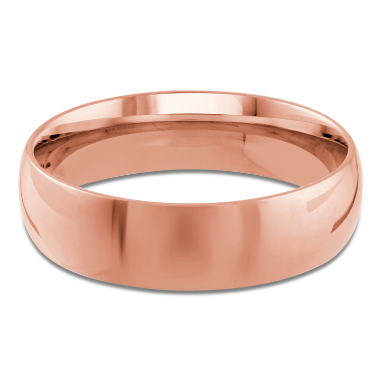 6 MM Comfort Fit Classic Womens Wedding Band in Rose Gold (MDVBC0001-6MM-R)
