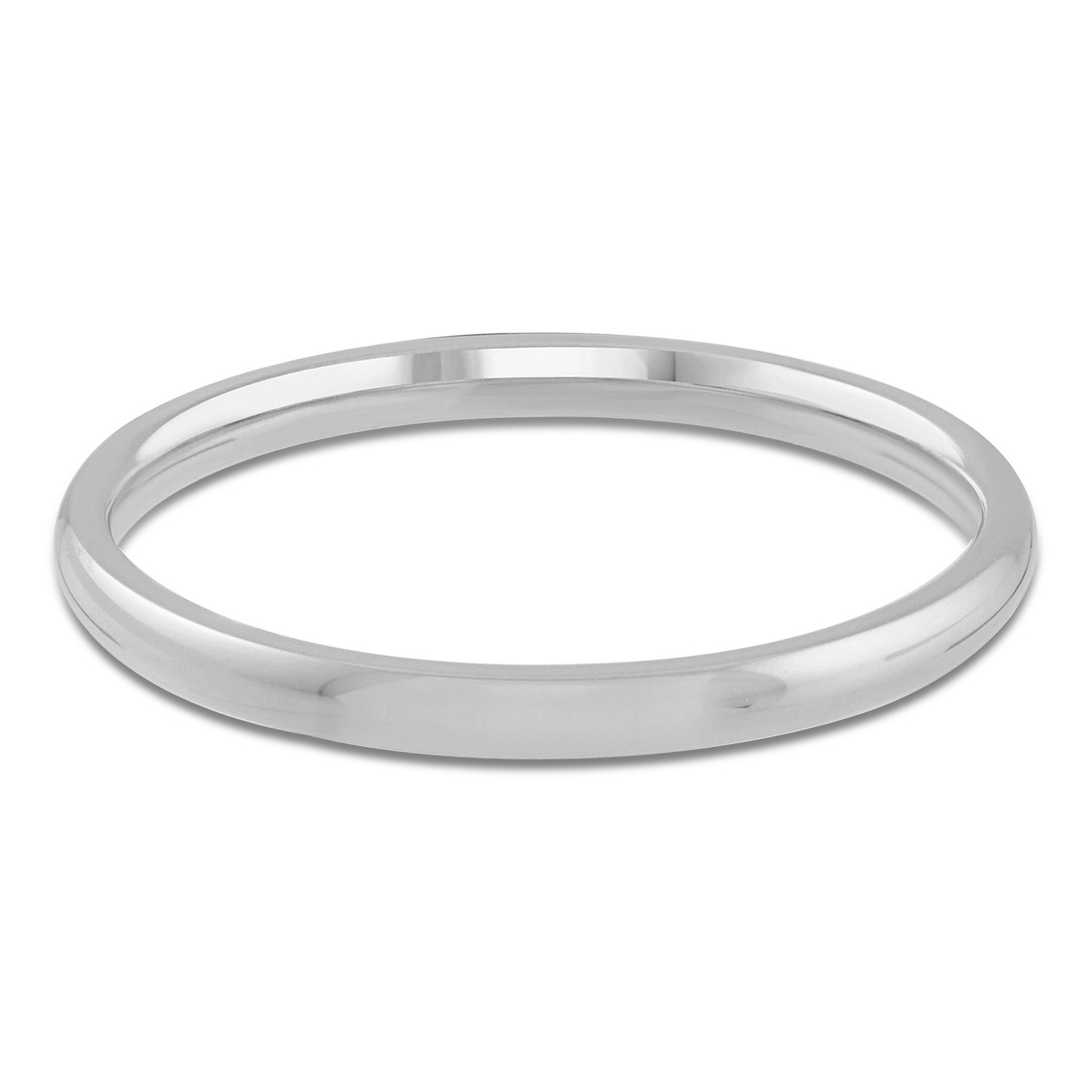 2 MM Comfort Fit Classic Mens Wedding Band in White Gold (MDVBC0002-2MM-W)