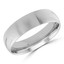 6 MM Comfort Fit Classic Mens Wedding Band in White Gold (MDVBC0002-6MM-W)