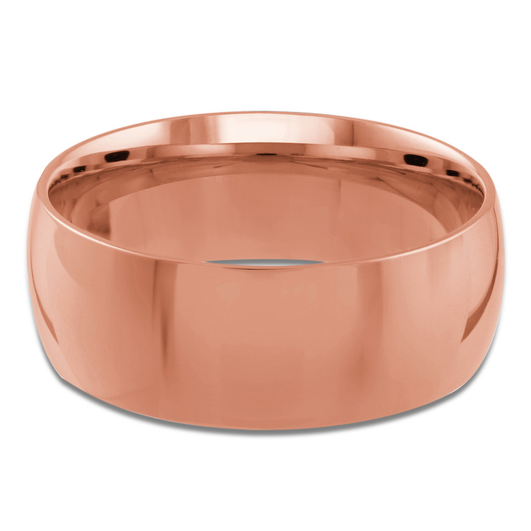8 MM Comfort Fit Classic Mens Wedding Band in Rose Gold (MDVBC0002-8MM-R)