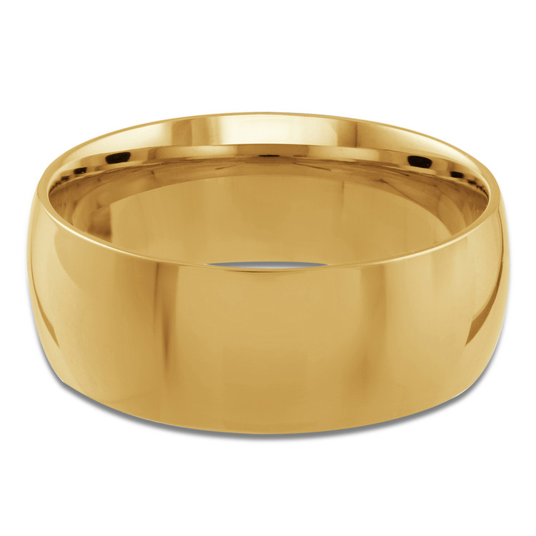 8 MM Comfort Fit Classic Mens Wedding Band in Yellow Gold (MDVBC0002-8MM-Y)