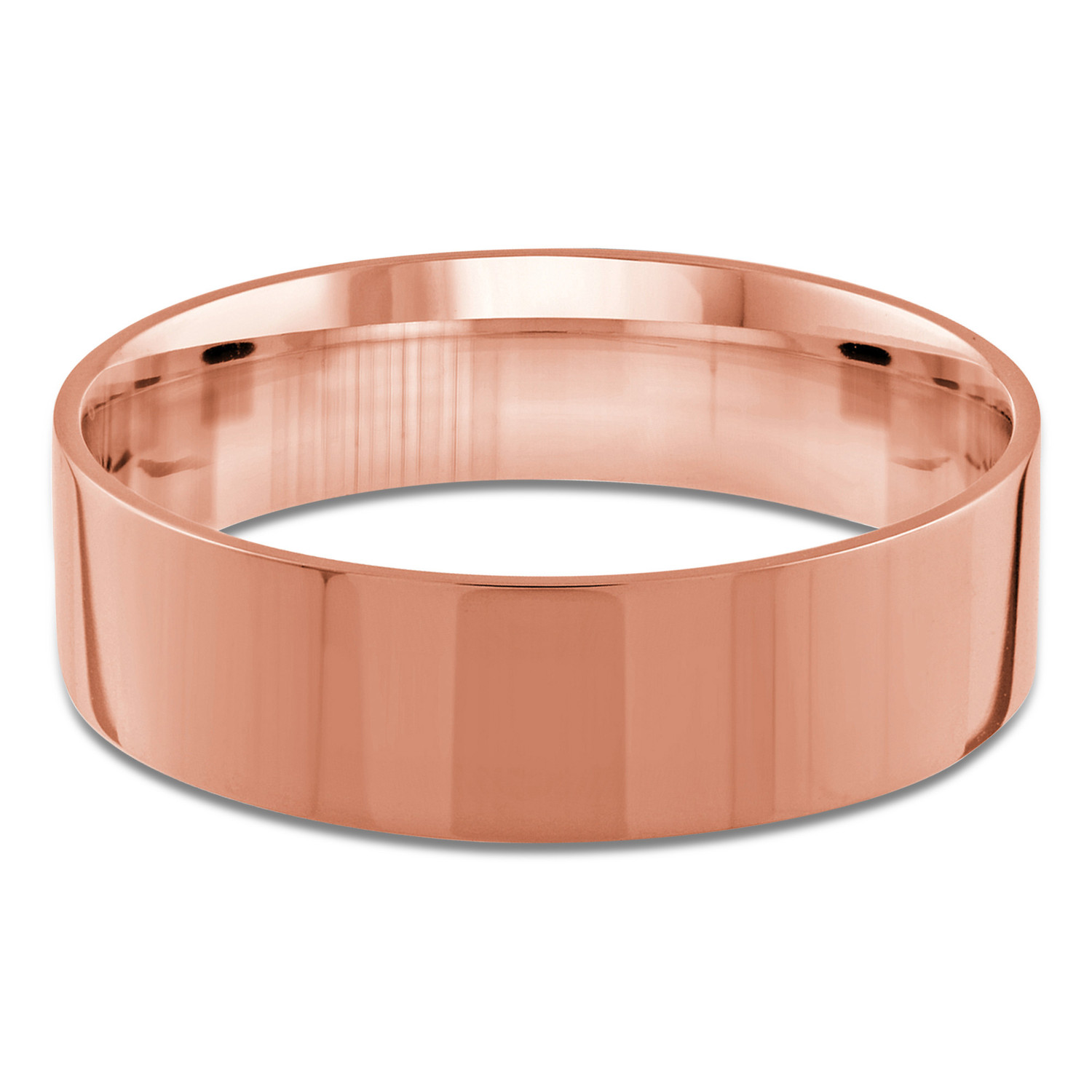 6 MM Classic Mens Wedding Band in Rose Gold (MDVBC0004-6MM-R)