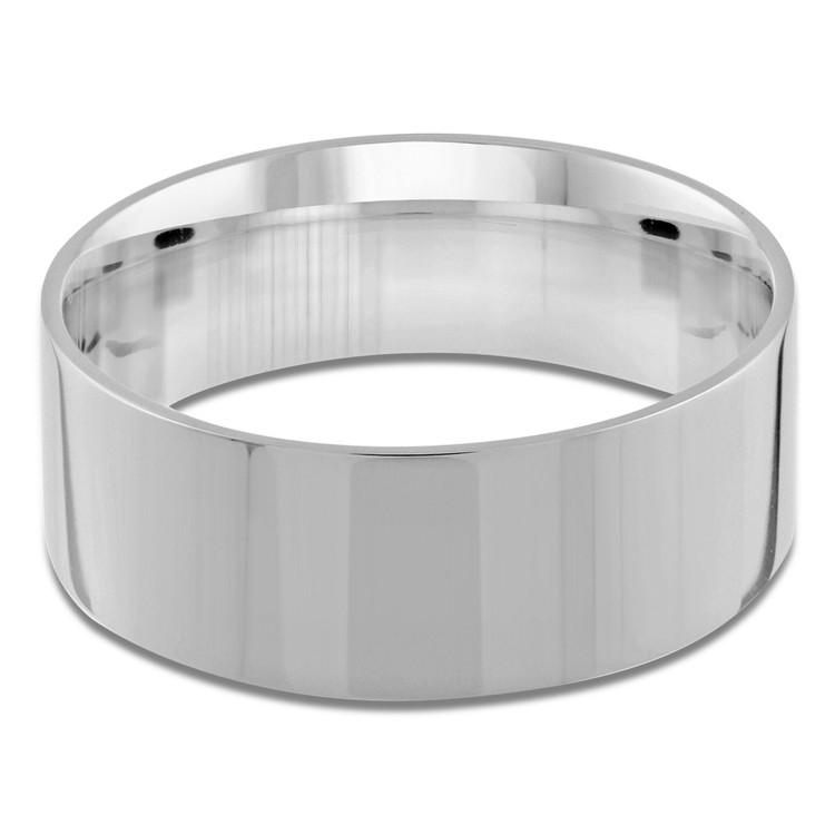 9 MM Classic Mens Wedding Band in White Gold (MDVBC0004-9MM-W)