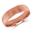 6 MM Milgrained Comfort Fit Classic Womens Wedding Band in Rose Gold (MDVBC0005-6MM-R)