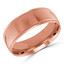 8 MM Milgrained Comfort Fit Classic Womens Wedding Band in Rose Gold (MDVBC0005-8MM-R)
