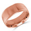 10 MM Milgrained Comfort Fit Classic Womens Wedding Band in Rose Gold (MDVBC0005-10MM-R)