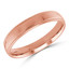 4 MM Milgrained Comfort Fit Classic Mens Wedding Band in Rose Gold (MDVBC0006-4MM-R)