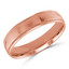 5 MM Milgrained Comfort Fit Classic Mens Wedding Band in Rose Gold (MDVBC0006-5MM-R)