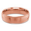 6 MM Milgrained Comfort Fit Classic Mens Wedding Band in Rose Gold (MDVBC0006-6MM-R)