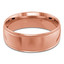 8 MM Milgrained Comfort Fit Classic Mens Wedding Band in Rose Gold (MDVBC0006-8MM-R)