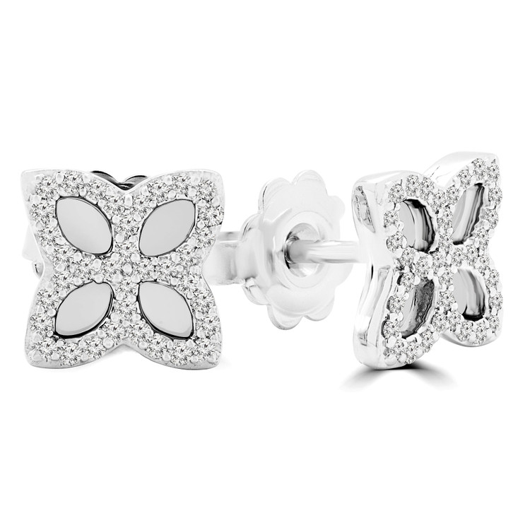 Floral Diamond Stud Earrings | Majesty Diamonds