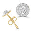 3/8 CTW Round Diamond Halo Stud Earrings in 14K Yellow Gold (MDR210078)