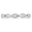 1/5 CTW Round Diamond Vintage Semi-Eternity Wedding Band Ring in 14K White Gold (MDR210148)
