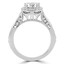 7/8 CTW Round Diamond Double-Prong Cushion Halo Engagement Ring in 14K White Gold (MD220234)