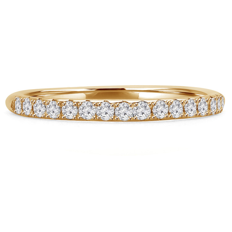 1/6 CTW Round Diamond Semi-Eternity Anniversary Wedding Band Ring in 14K Yellow Gold (MD220235)