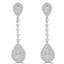 1 1/20 CTW Round Diamond Double Pear Halo Drop/Dangle Earrings in 14K White Gold (MDR140114)