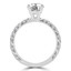 1 2/5 CTW Round Diamond Twisted Solitaire with Accents Engagement Ring in 14K White Gold (MD220253)