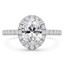 1 7/8 CTW Oval Diamond Oval Halo Engagement Ring in 14K White Gold (MD220256)