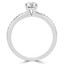 2/3 CTW Round Diamond Solitaire with Accents Engagement Ring in 14K White Gold (MD220279)