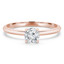 2/3 CT Round Diamond 4-Prong Solitaire Engagement Ring in 14K Rose Gold (MD220283)