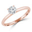 2/3 CT Round Diamond 4-Prong Solitaire Engagement Ring in 14K Rose Gold (MD220283)