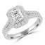 1 4/5 CTW Radiant Diamond Cathedral Split-Shank Halo Engagement Ring in 18K White Gold (MD220290)