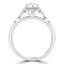 1 1/5 CTW Oval Diamond Vintage Cathedral Oval Halo Engagement Ring in 18K White Gold (MD220292)