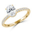 1 1/3 CTW Oval Diamond Oval Halo Engagement Ring in 18K Yellow Gold (MD220293)