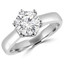 1/2 CT Round Diamond 6-Prong Trellis Solitaire Engagement Ring in 14K White Gold (MD220299)