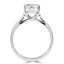 1/2 CT Round Diamond 6-Prong Trellis Solitaire Engagement Ring in 14K White Gold (MD220300)