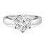 1/2 CT Round Diamond 6-Prong Trellis Solitaire Engagement Ring in 14K White Gold (MD220302)