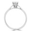 1/2 CT Round Diamond 6-Prong Catheral Tapered Solitaire Engagement Ring in 14K White Gold (MD220303)