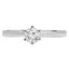 3/5 CT Round Diamond 6-Prong Catheral Tapered Solitaire Engagement Ring in 14K White Gold (MD220304)