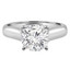 1/2 CT Round Diamond Trellis Solitaire Engagement Ring in 14K White Gold (MD220306)