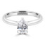 2/3 CTW Pear Diamond 3-Prong Cathedral Solitaire with Accents Engagement Ring in 14K White Gold (MD220307)
