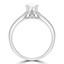 2/3 CTW Pear Diamond 3-Prong Cathedral Solitaire with Accents Engagement Ring in 14K White Gold (MD220307)