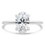 1 CT Oval Diamond 4-Prong Cathedral Solitaire Engagement Ring in 14K White Gold (MD220309)