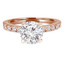 4/5 CTW Round Diamond 4-Prong Solitaire with Accents Engagement Ring in 14K Rose Gold (MD220317)