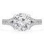 2 3/4 CTW Round Diamond 2-Row Split-Shank Cathedral Solitaire with Accents Engagement Ring in 14K White Gold (MD220319)