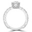1 9/10 CTW Round Diamond Shared Prong Solitaire with Accents Engagement Ring in 14K White Gold (MD220322)