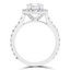1 3/4 CTW Round Diamond Double Claw Prongs Cathedral Halo Engagement Ring in 18K White Gold (MD220328)
