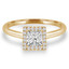 1/2 CTW Princess Diamond Princess Halo Engagement Ring in 14K Yellow Gold (MD220335)
