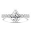1 1/2 CTW Pear Diamond Pear Halo Engagement Ring in 18K White Gold with Accents (MD220338)