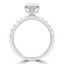 1 1/2 CTW Pear Diamond Pear Halo Engagement Ring in 18K White Gold with Accents (MD220338)