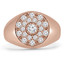 3/8 CTW Round Diamond Pinky Finger Cocktail Ring in 14K Rose Gold (MD220343)