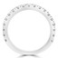 3/5 CTW Round Diamond 3/4 Way Semi-Eternity Anniversary Wedding Band Ring in 14K White Gold (MD220346)